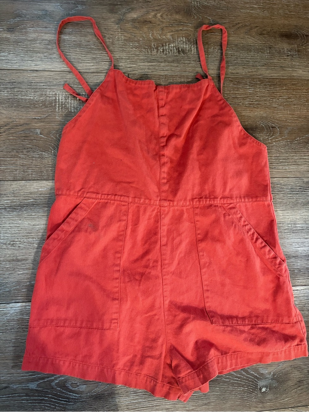 RVCA Red Sleeveless Cotton Romper